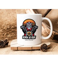 BK Gift Kişiye Özel Motorcu Temalı Beyaz Kupa Bardak-8, Arkadaşa Hediye, Sevgiliye Hediye
