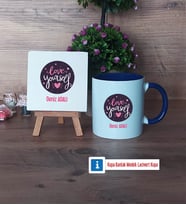 Love Yourself Dekoratif Taş, Kupa Bardak Kırmızı Hediye (Model 2)