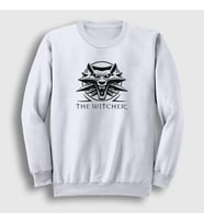 Presmono Unisex Beyaz Logo Dizi Witcher Sweatshirt 323299tt (Beyaz)
