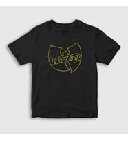 Presmono Unisex Çocuk Siyah Logo Wu Tang Clan T-Shirt 303988tt