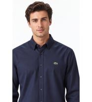 Lacoste Mens Regular Fit Navy Shirt Standart Kesim Erkek Gömlek Lacivert