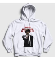 Presmono Unisex Beyaz English Film Pulp Fiction Kapüşonlu Sweatshirt 249037tt