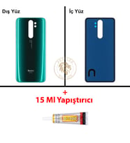 Xiaomi Redmi Note 8 Pro Orman Yeşili Arka Pil Kapağı Batarya Kapağı Lazer Kesim + B-7000 Yapıştırıcı