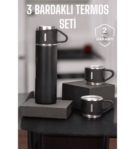 Northcity 500 ml Taşınabilir Basınçlı Termos Seti - 8 Saat Sıcak/Soğuk, Paslanmaz Çelik