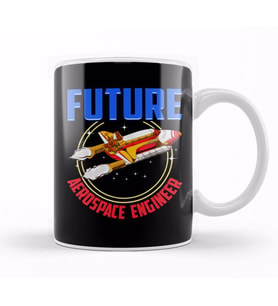 Future Aerospace Engineer Spaceship Launch Kupa Bardak Porselen