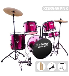 Extreme XDS565PNK Pembe Bateri Seti  Özel Renk Çocuklar ve Gençler İçin