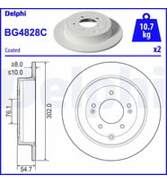 DELPHI BG4828C Arka Fren Diski 58411D3000 58411D7000 (2 Adet Fiyatıdır)