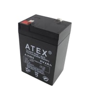 Atex Şarjlı Kuru Akü 6V 4Ah - Bakımsız Yedek Güç Kaynağı (10.5X7X4.5 Cm)
