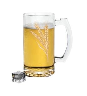 Arpa Baskılı Bira Bardağı - Bira Bardak (Şeffaf)