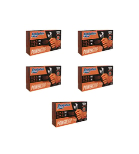 Dolphin Nitril PowerGrip Ekstra Kalın Elmas Dokulu Eldiven Turuncu Meidum Orta Boy - 50'li 5 Paket