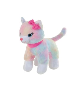 Peluş 30 Cm Pembe Tokalı Kedi Pl62555 (Çok Renkli)