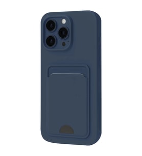 iPhone 16 Pro Kılıf Kelvin Kartvizitli Silikon - Lacivert