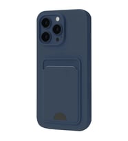 iPhone 16 Pro Kılıf Kelvin Kartvizitli Silikon - Lacivert