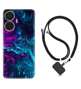 Realme C55 Kılıf Silikon Boyun Askılı İpli Desenli Silikon Explosive 1734