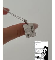 Kişiye Özel 925 Ayar Gümüş İstediğini Yazdır Çizdir Fotoğraf Plaka Kolye Sevgiliye Hediye