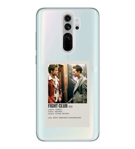 Redmi Note 8 Pro Uyumlu Fight Club Minimalist Poster Desenli Şeffaf Telefon Kılıfı