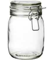 Kavanoz Hava Geçirmez Kilitli Kapağa Sahiptir Contalı Aroma Koruyucu A Kalite 1 Lt 17x12 Cm