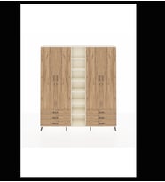 Arges Gardrop 13 Raflı 6 Çekmeceli 2 Askılı 220x30x243 Aytaşı-Çam
