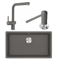 Franke MRG 110-72 Stone Grey Granit Eviye + Franke Active Plus Doccia 2.0 Stone