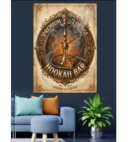 Premium Hookah Nargile Tabelası Dekoratif Kanvas - Mdf Ahşap Tablo