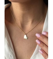 Kişiye Özel 925 Ayar Gümüş Şık Piyano Kolye (Gold)