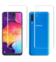 Samsung Galaxy A50 Uyumlu Şeffaf Ön ve Arka Koruma 360° Full Kaplama Ekran Koruyucu