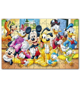 Cakapuzzle Mickey Mouse Ve Arkadaşlar Puzzle Yapboz MDF (Ahşap) (120 Parça)
