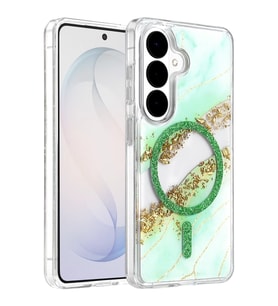 Onegif Galaxy S26 Lotus Simli Magsafe Kapak - Yeşil