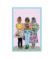 Not Your Baby – Feminist Hediye Kartı – GRL PWR & Future is Female  10×15 cm (Pembe - Beyaz - Sarı - Yeşil)