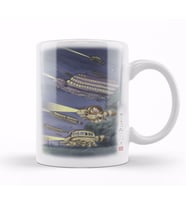 Totoro Cat Bus Migration Kupa Bardak Porselen