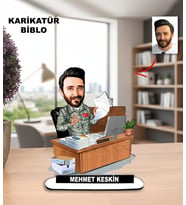 KİŞİYE ÖZEL KARİKATÜR ASKER, ASTSUBAY, SUBAY, KOMUTAN TASARIMLI ERKEK BİBLO