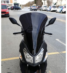 MOTOCAM SYM JET 14 200 Ön Cam 2017-2026 Model 74cm Siyah Renkli 4mm UZUN