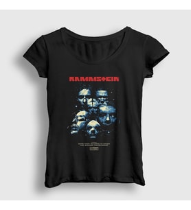 Presmono Kadın Siyah Movie Rammstein T-Shirt 106252tt