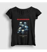 Presmono Kadın Siyah Movie Rammstein T-Shirt 106252tt