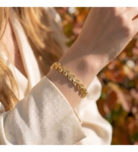 Laurel 24K Gold Kaplama 8 mm Kadın Bileklik