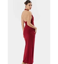 Esnek Bodycon Maxi Elbise Polyester Kumaş Premium Kalite Şık Görünüm