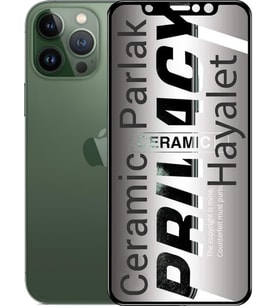 Apple Uyumlu   iPhone 13 Pro Max Hayalet Ekran Koruyucu Parlak Seramik