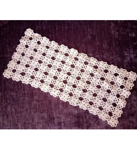 EL İŞİ DANTEL TIĞ İŞİ BEJ 36x15,5cm