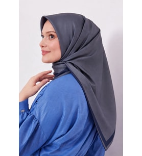 Lesscarves Çift Taraflı Düz Pamuk İpek Eşarp LS2200