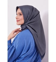 Lesscarves Çift Taraflı Düz Pamuk İpek Eşarp LS2200