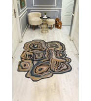 Dijital Baskı Modern Kaymaz Taban Halı H0393