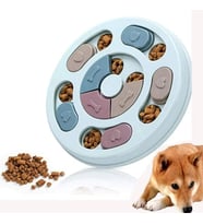 Köpek oyuncağı mama bulmaca yavaş besleyici köpek gıda dağıtıcı yavaş yeme MAVİ