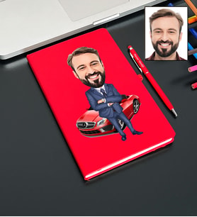 Kişiye Özel Araba Tasarımlı Karikatür Defter Ve Kalem Seti 51