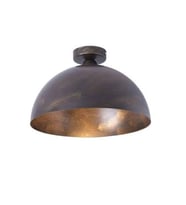 MYLİGHTS ESKİTME FIRCALI PLOFONYER TAVAN AVİZE RETRO RUSTİK  VİNTAGE AVİZE ARMATÜR  40 CM (Siyah)