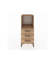 Hyperion Komodin Tek Raflı 3 Çekmeceli 44x44x106 Çam-Çam