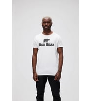 Bear Tee King Size Off-White Men's T-Shirt (Beyaz)