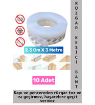 Premium Kapı Altı Pencere Rüzgar Toz Isı Böcek Haşere Önleyen Rüzgar Kesici Bant 3 Metre 10 Adet