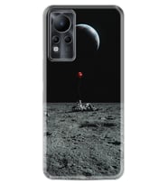 INFINIX Note 11 Pro Note 10 Hot 9 Play Kılıf Desemli Silikon Astronoot Red Baloon 1608