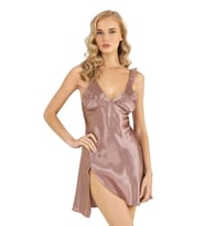Arias Closet Vizon Kısa Saten Gecelik 8237