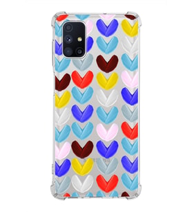 PrintiFy Galaxy M51 Uyumlu Water Color 1 Baskılı Şeffaf Köşe Korumalı Antişok Kılıf